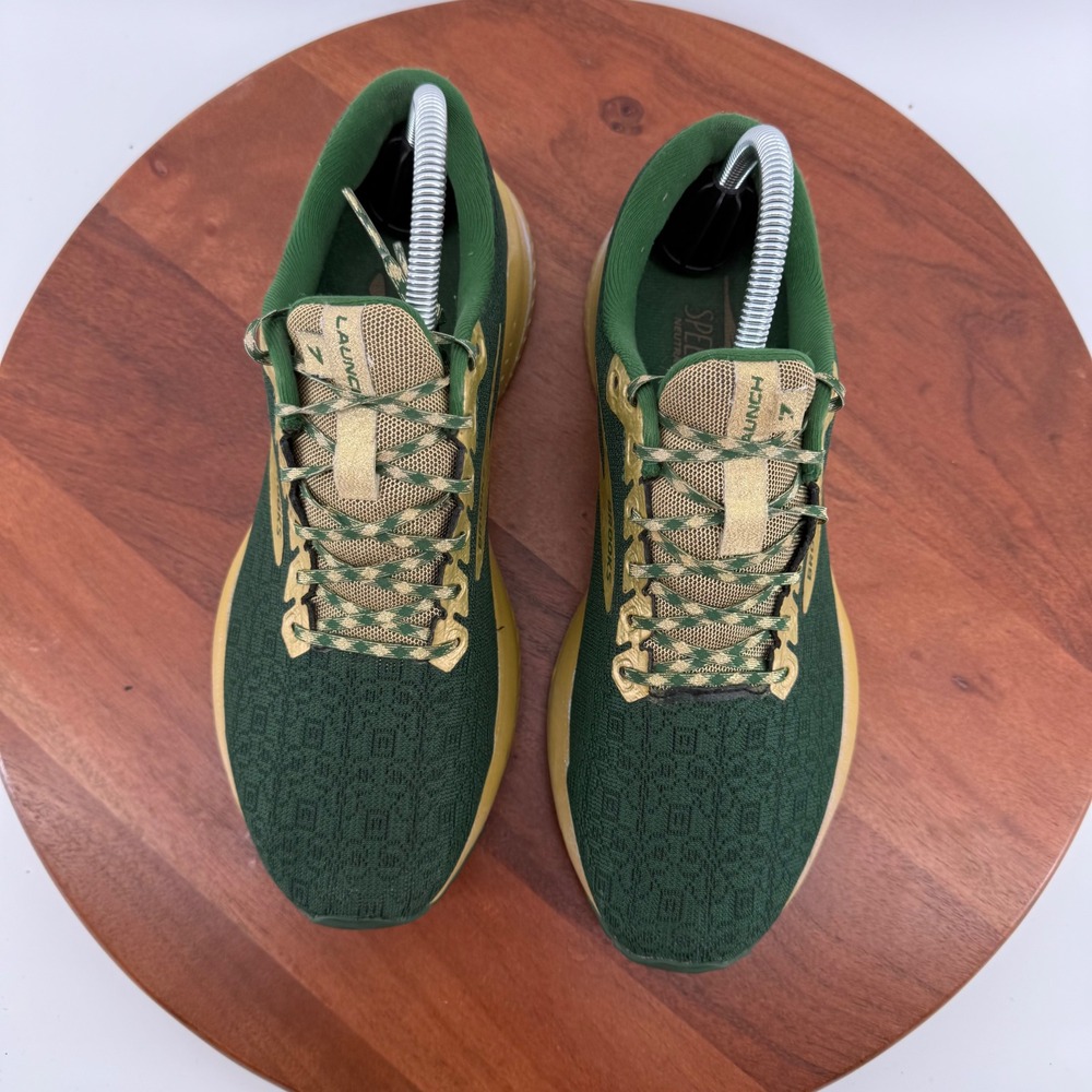 Brooks Launch 7 Running Shoes Green Gold Run Lucky Edition Women 9.5 - Picture 4 of 10